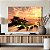 Quadro Decorativo Canvas Paisagem de Por do Sol em meio a Oasis no Deserto Horizontal - Imagem 2