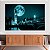 Quadro Decorativo Canvas Paisagem de Torre Big Ben e Westminster em Londres sob a Lua Cheia Horizontal - Imagem 5