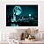 Quadro Decorativo Canvas Paisagem de Torre Big Ben e Westminster em Londres sob a Lua Cheia Horizontal - Imagem 3