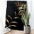 Quadro Decorativo Flutuante Folhas de Palmeiras Abstratas Fundo Preto Vertical - Imagem 3