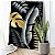 Quadro Decorativo Flutuante Folhas e Costela de Adão Abstratas Vertical - Imagem 3