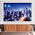Quadro Decorativo Canvas Paisagem Urbana Noturna da Cidade de Dubai Horizontal - Imagem 2