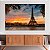 Quadro Decorativo Canvas Paisagem de Entardecer Torre Eiffel em Paris França Horizontal - Imagem 3