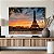 Quadro Decorativo Canvas Paisagem de Entardecer Torre Eiffel em Paris França Horizontal - Imagem 5