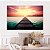 Quadro Decorativo Canvas Ponte de Madeira a Beira Mar ao Por do Sol Horizontal - Imagem 2
