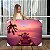 Quadro Decorativo Canvas Paisagem Romântica de Ponte de Madeira na Praia com Velas Horizontal - Imagem 1