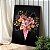 Quadro Decorativo Canvas Floral Buquê de Rosas Fundo Preto - Imagem 3