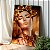 Quadro Decorativo Canvas Mulher Olhos Fechados com Rosas e Jóias Douradas - Imagem 3