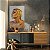 Quadro Decorativo Canvas Mulher Olhos Fechados Perfil Detalhes Dourados - Imagem 3
