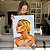 Quadro Decorativo Canvas Mulher Olhos Fechados Perfil Detalhes Dourados - Imagem 5