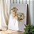 Quadro Decorativo Canvas Flor Dourada e Branca - Imagem 3
