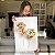 Quadro Decorativo Canvas Flor Dourada e Branca - Imagem 5