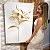 Quadro Decorativo Canvas Flor Dourada e Branca Gold - Imagem 6