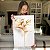 Quadro Decorativo Canvas Floral Branca e Dourada Gold - Imagem 5