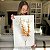 Quadro Decorativo Canvas Floral Branca e Dourada Gold - Imagem 5