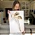 Quadro Decorativo Canvas Floral Rosas Brancas e Douradas Gold Vertical - Imagem 5