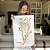 Quadro Decorativo Canvas Floral Ramo de Flores Brancas e Douradas Gold - Imagem 5