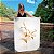 Quadro Decorativo Canvas Floral Ramo de Flores Brancas e Douradas Gold - Imagem 1