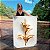 Quadro Decorativo Canvas Floral Flor Branca e Dourada Gold - Imagem 1