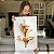 Quadro Decorativo Canvas Floral Flor Branca e Dourada Gold - Imagem 5