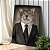Quadro Decorativo Canvas Animal Silvestre Lobo de Terno - Imagem 4