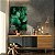 Quadro Decorativo Canvas Botânico Folhas Fundo Preto - Imagem 2