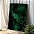 Quadro Decorativo Canvas Botânico Folhas Verdes Fundo Preto - Imagem 4