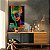 Quadro Decorativo Canvas Beleza Feminina Mulher com Maquiagem Neon Fundo Preto - Imagem 4
