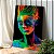 Quadro Decorativo Canvas Beleza Feminina Mulher com Maquiagem Neon Fundo Preto - Imagem 2