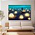Quadro Decorativo Canvas Composição Abstrata de Barco no Mar com Luas Boiando Horizontal - Imagem 3