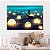 Quadro Decorativo Canvas Composição Abstrata de Barco no Mar com Luas Boiando Horizontal - Imagem 5