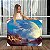 Quadro Decorativo Canvas Abstrato Pessoa Observando Lua Cheia Grande Horizontal - Imagem 1