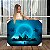 Quadro Decorativo Canvas Paisagem Abstrata Noturna Futurística na Floresta Sob Luar Horizontal - Imagem 1