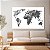 Quadro Decorativo Canvas Asbtrato Mapa Mundi Vintage Branco Horizontal - Imagem 4
