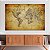 Quadro Decorativo Canvas Abstrato Mapa Mundi Modelo Antigo Horizontal - Imagem 2