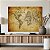 Quadro Decorativo Canvas Abstrato Mapa Mundi Modelo Antigo Horizontal - Imagem 3