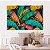 Quadro Decorativo Canvas Composição Abstrata de Folhas Coloridas Horizontal - Imagem 2