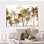 Quadro Decorativo Canvas Paisagem Pintura Á Pincel De Palmeiras Horizontal - Imagem 5