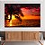 Quadro Decorativo Canvas Paisagem Tropical Pôr Do Sol Na Praia Horizontal - Imagem 2