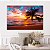 Quadro Decorativo Canvas Paisagem Pôr Do Sol Colorido Na Beira Da Praia Horizontal - Imagem 5