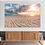 Quadro Decorativo Canvas Paisagem Tropical Areia Da Praia Ao Alvorecer Horizontal - Imagem 3