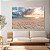 Quadro Decorativo Canvas Paisagem Tropical Areia Da Praia Ao Alvorecer Horizontal - Imagem 2