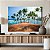 Quadro Decorativo Canvas Paisagem Tropical Colina De Coqueiros No Litoral Horizontal - Imagem 4