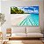 Quadro Decorativo Canvas Paisagem Tropical Coqueiros À Beira De Oceano Cristalino Horizontal - Imagem 3