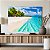 Quadro Decorativo Canvas Paisagem Tropical Coqueiros À Beira De Oceano Cristalino Horizontal - Imagem 5