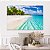 Quadro Decorativo Canvas Paisagem Tropical Coqueiros À Beira De Oceano Cristalino Horizontal - Imagem 4