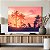 Quadro Decorativo Canvas Paisagem Tropical Sombra De Palmeiras No Crepúsculo Horizontal - Imagem 5