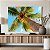 Quadro Decorativo Canvas Paisagem Tropical Tronco De Coqueiro Ao Céu Azul Horizontal - Imagem 4