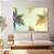 Quadro Decorativo Canvas Paisagem Coqueiros Iluminados Ao Fundo De Céu Azul Horizontal - Imagem 3