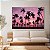 Quadro Decorativo Canvas Sombras De Palmeiras Ao Céu Rosa Entardecer Horizontal - Imagem 3